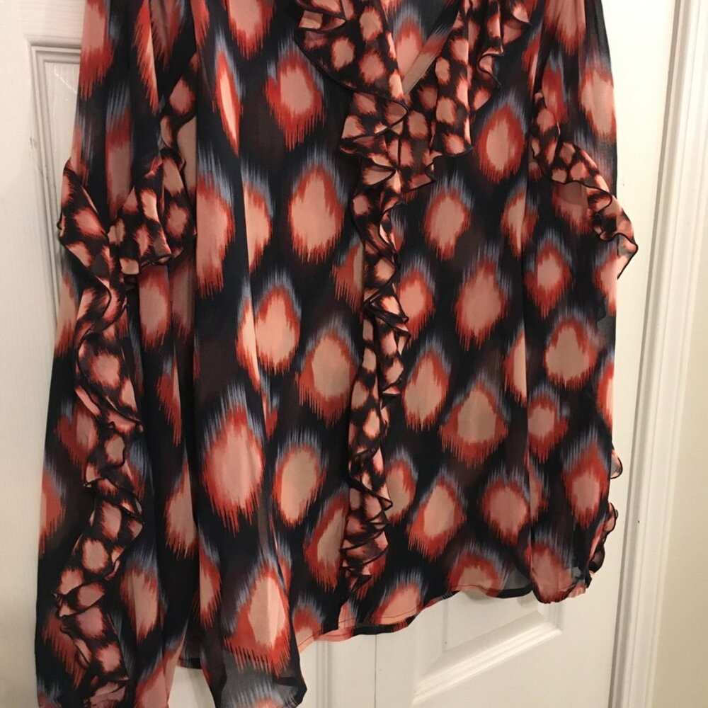 Chico's Polyester Ruffle Blouse - image 3